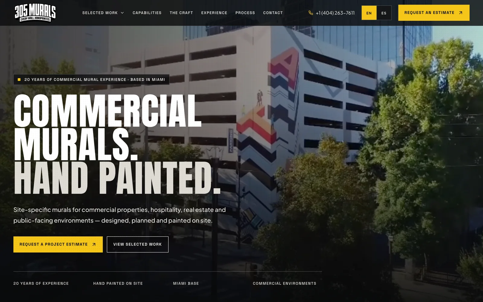 305 Murals website home page